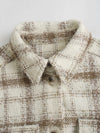 Manteau à Carreaux Style Retro Vintage