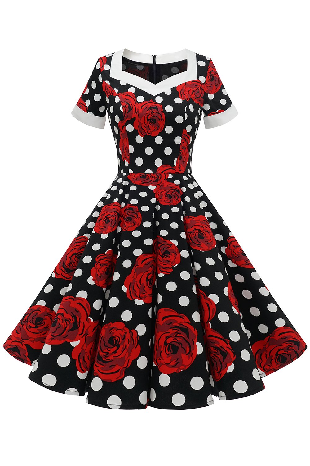 Robe Vintage Rouge Polka Dots