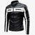 Blouson Cuir Retro Moto Noir Et Blanc