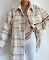 Manteau à Carreaux Style Retro Vintage