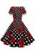 Robe Vintage Rouge Polka Dots