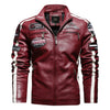 Blouson Vintage Simili Cuir Patch Moto