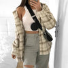 Manteau à Carreaux Style Retro Vintage