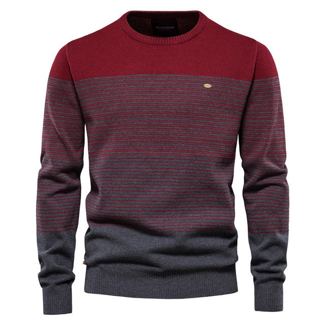 Pull à Col Rond Vintage pour Homme