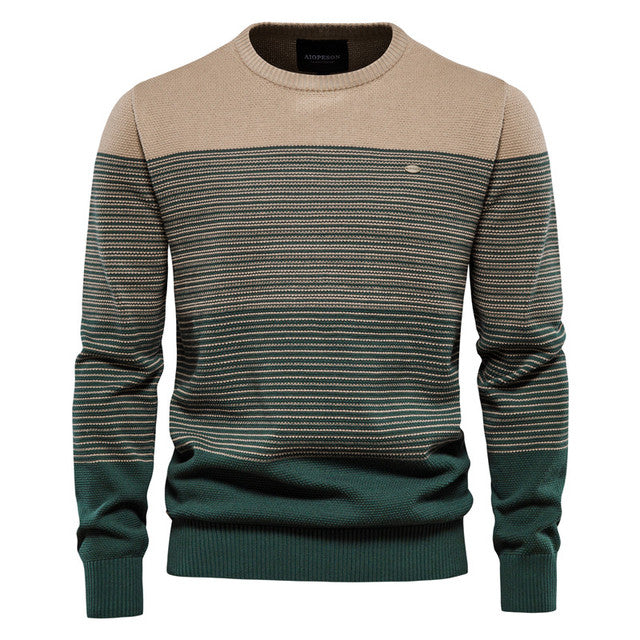 Pull à Col Rond Vintage pour Homme