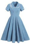 Robe Bleue Vintage Style 50&#39;s