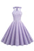 Robe Vintage à Pois Violet