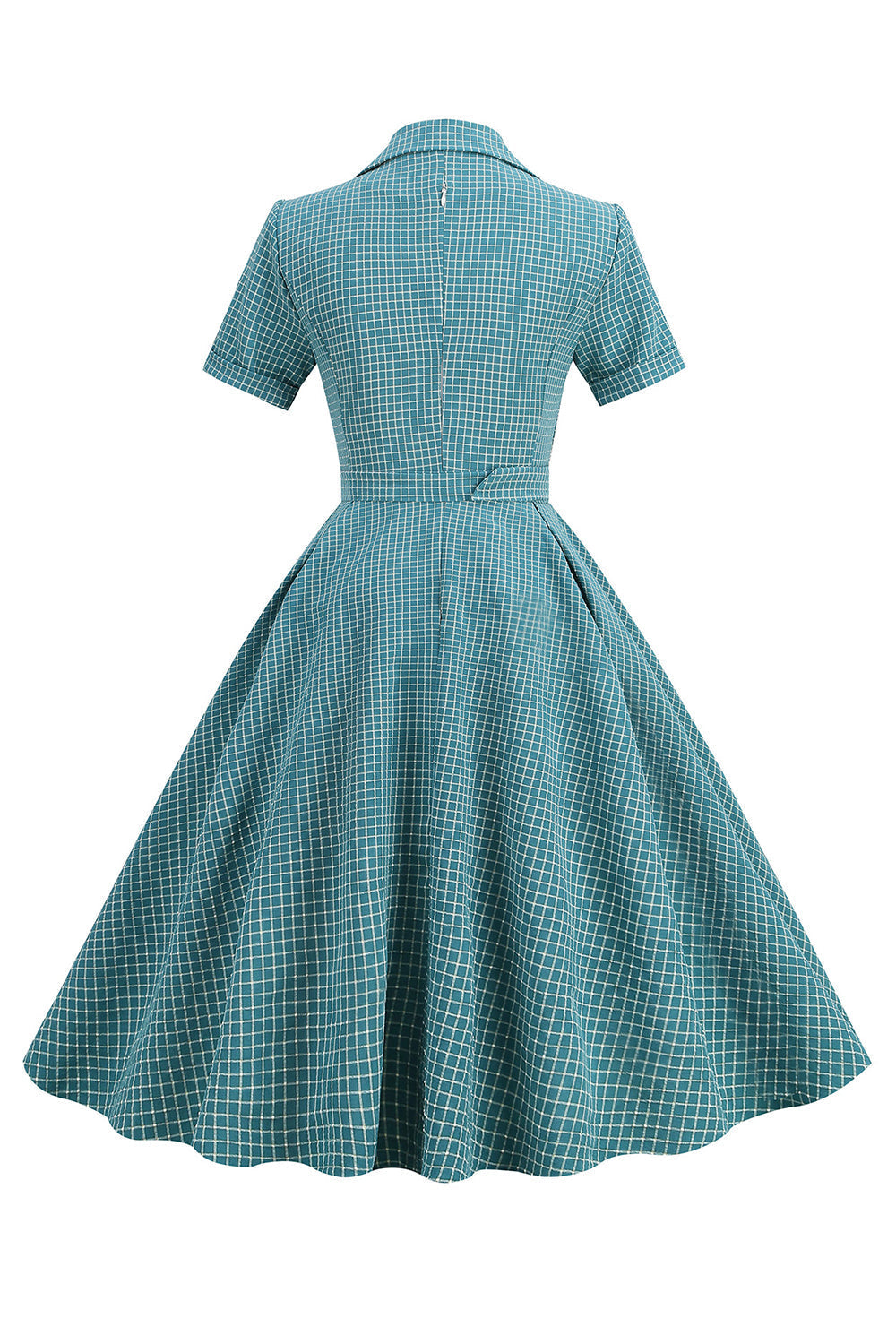 Robe Vintage à Plaid et à Ceinture des années 1950