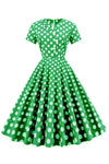 Robe Mi-Longue à pois Vintage