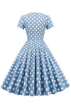 Robe Mi-Longue à pois Vintage