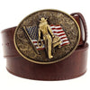 Ceinture Western Vintage Marron USA