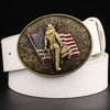 Ceinture Western Vintage Blanc USA