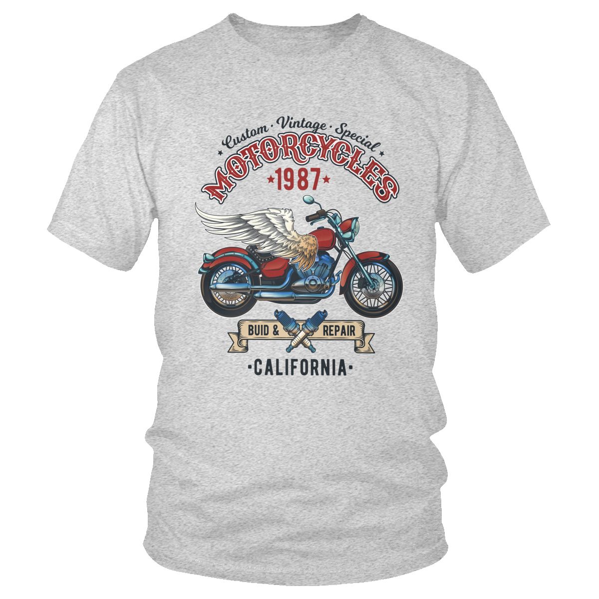 T-shirt moto vintage