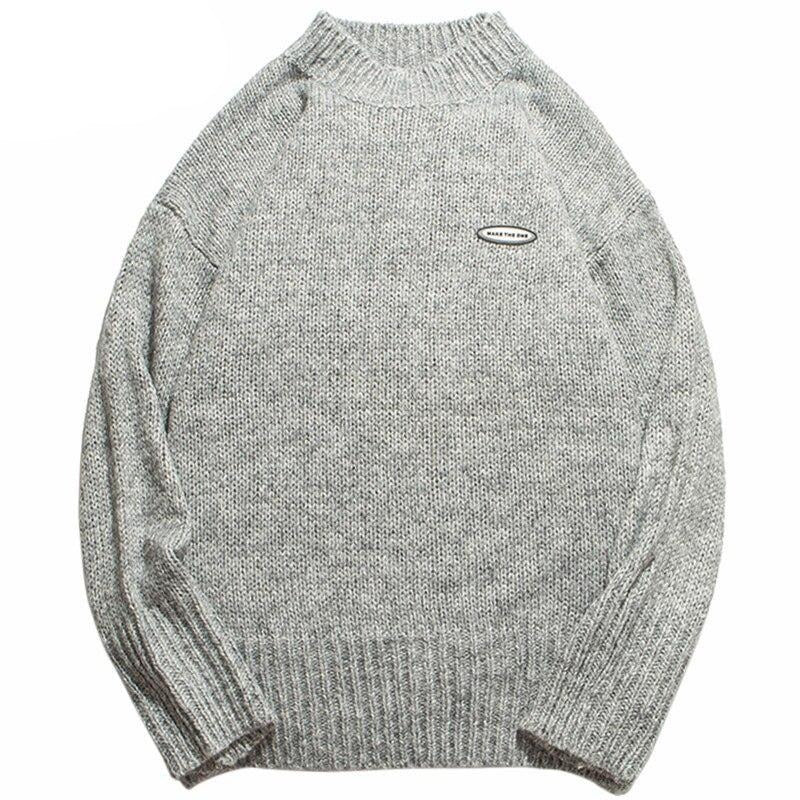 pull vintage gris