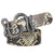 Ceinture Serpent Vintage Ecaille Beige Or