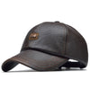 Casquette cuir vintage café