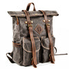 Sac à dos look vintage lanière cuir