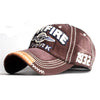 Casquette vintage moto marron