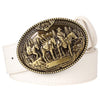 Ceinture Western Vintage Blanc Cowboy