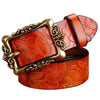 Ceinture Cuir Vintage Femme Marron