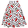 Jupe Vintage Blanche Polka Dots Cerises