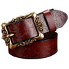 Ceinture Cuir Vintage Femme Café