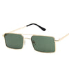 Lunette de Soleil Rectangulaire Vintage Vert