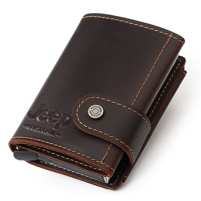 Portefeuille Homme Cuir Marron Vintage