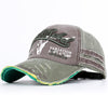 Casquette biker vintage vert