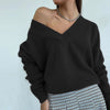 Pull en Laine Col V Femme