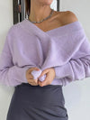 Pull en Laine Col V Femme