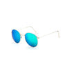 Lunettes de Soleil Rondes Vintage Bleu