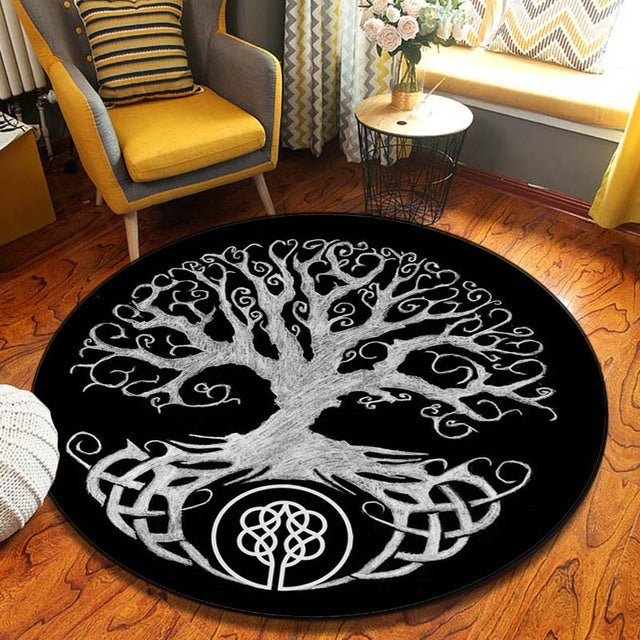 Tapis Rond Nordique Vintage