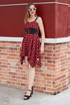 Robe Rouge et Noir Plaid Vintage