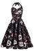 Robe d’Halloween Vintage à Motif Crâne