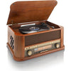 Tourne-disque retro vintage motif bois