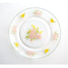 Assiette Transparente Vintage avec motif de Marguerite