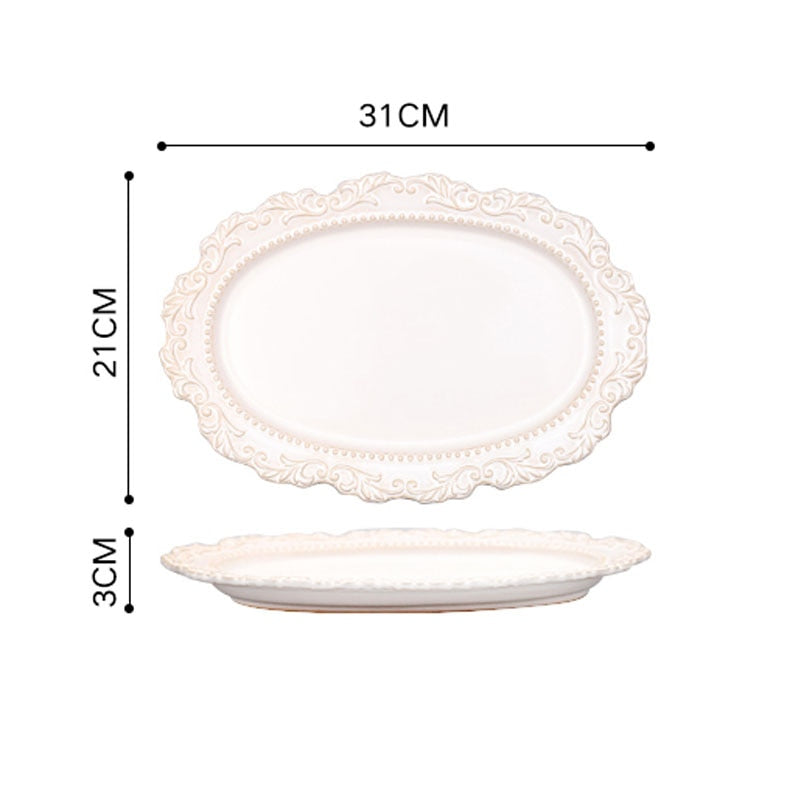 Assiette Plate Vintage Style Baroque