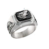 Bague Ronde Homme Argent Vintage