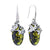 Boucles D’Oreilles Ambre et Argent Vintage Pendantes