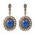 Boucle D'Oreille Vintage Ovale Bleue