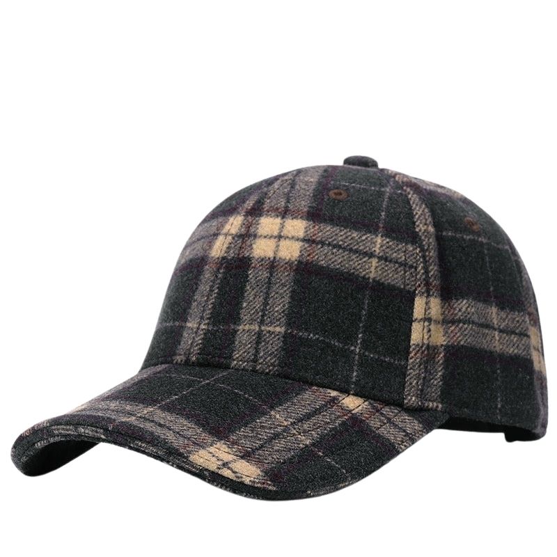 Casquette Baseball à carreaux Vintage