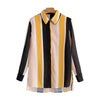 Chemise Femme jaune rayure Vintage