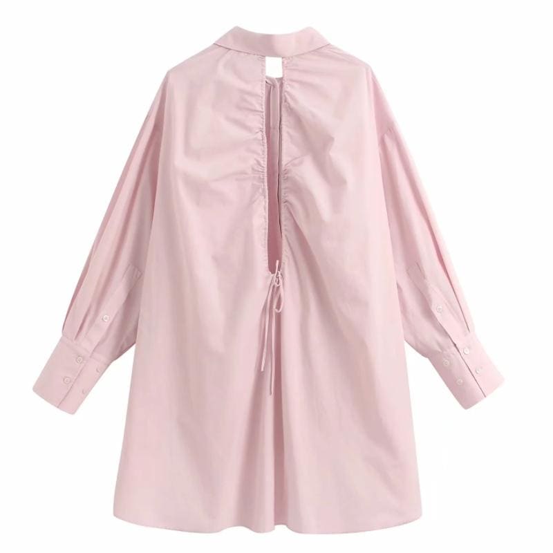 Chemise Rose Unie Vintage