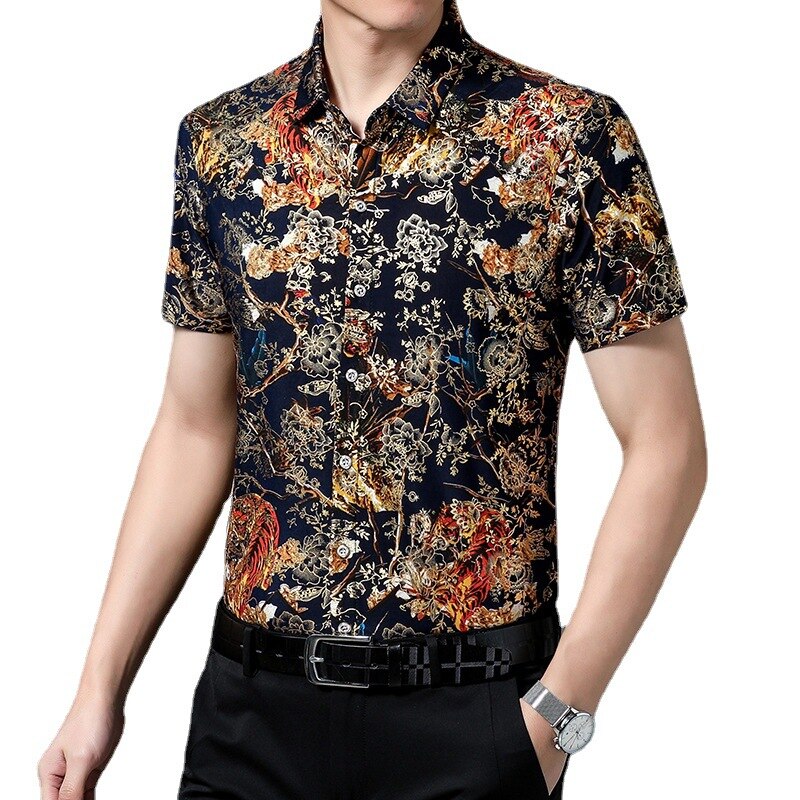 Chemise Soie Homme Vintage