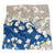 Foulard Floral bleu blanc Vintage