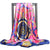 Foulard Rose Vintage imprimé Bleu Doré