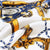 Foulard Vintage Blanc Motif Antique