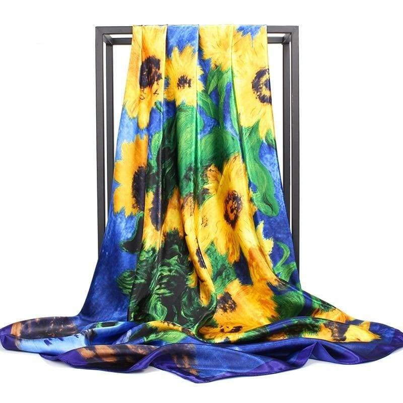 Foulard en Soie Vintage Pour Les Femmes