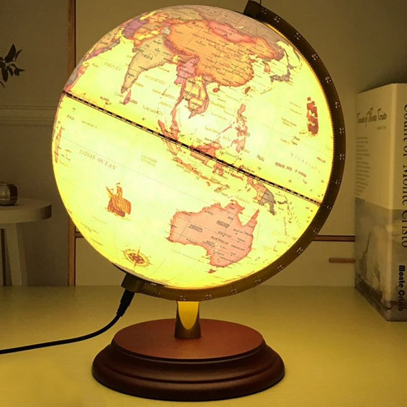 Globe Terrestre Vintage lumineux